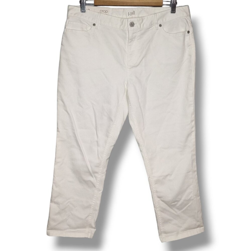 J. Jill NWT Women's Authentic Fit Cropped Denim Jeans White Size 12
